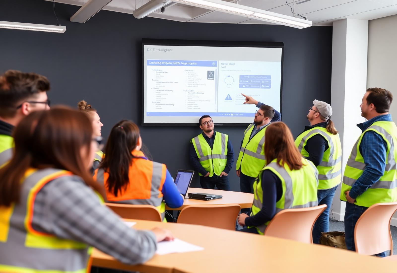 HSE training session with industrial workers